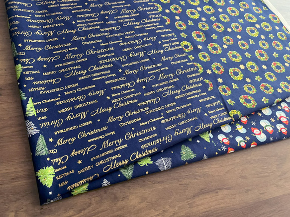 生地 布 綿スケアー コットン100％ 50cm単位販売 手芸 手作り ハンドメイド 商用利用可 クリスマス4柄50cm 15枚目の画像