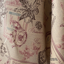 新柄入荷！とってもお洒落！『 YUWA 有輪”  シャーティング 　E:Beige×Red 』～50㎝単位でカット～ 2枚目の画像