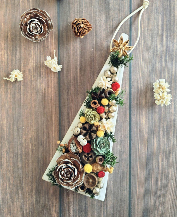 セール！ドライフラワー＊クリスマスツリー 送料込み〉クリスマスツリー BOXアレンジ ドライフラワー