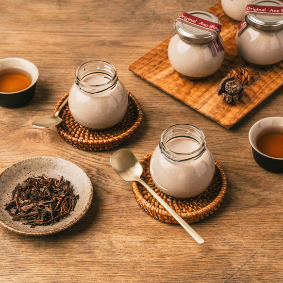 【秋限定商品】詰め合わせ ほうじ茶プリン ３個＋ 白いプリンサルルン３個 6枚目の画像