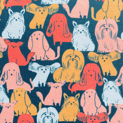 【文庫】室内ワンちゃんのブックカバー(カラフル） 4枚目の画像