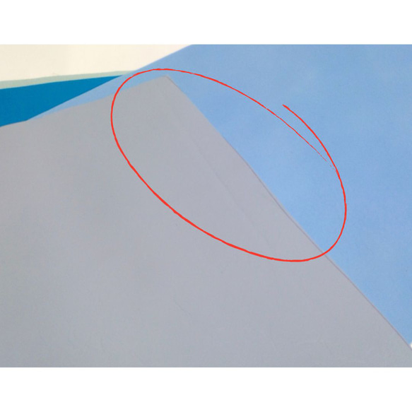 【革はぎれセット・国産牛革】Ａ5サイズ(縦21cm,横14.8cm)×５枚セット(ブルー・グリーン系)：A5-4 5枚目の画像