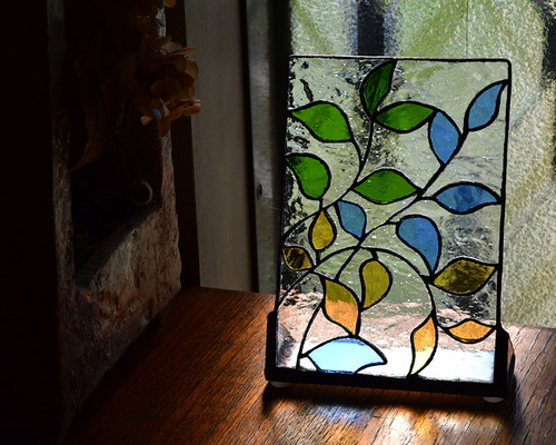 ステンドグラス パネル 置き飾り その他インテリア雑貨 glassbee88