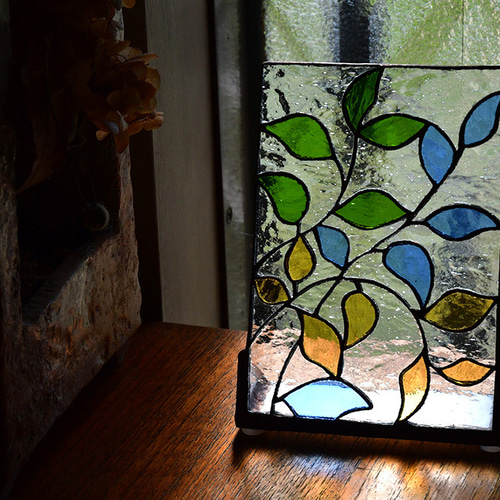 ステンドグラス パネル 置き飾り その他インテリア雑貨 glassbee88