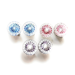 「煌めく希望・成功」東京切子カフスボタン18　輝煌　～きこう～　パープル 4枚目の画像