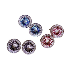 「煌めく希望・成功」東京切子カフスボタン18　輝煌　～きこう～　パープル 6枚目の画像