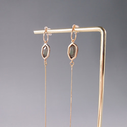 痛くないイヤリング/秋冬色キラリ選べる3色のロングイヤリング/金属アレルギー対応/359 8枚目の画像