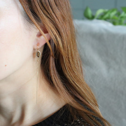 痛くないイヤリング/秋冬色キラリ選べる3色のロングイヤリング/金属アレルギー対応/359 6枚目の画像