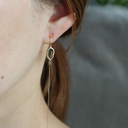 痛くないイヤリング/秋冬色キラリ選べる3色のロングイヤリング/金属アレルギー対応/359 9枚目の画像