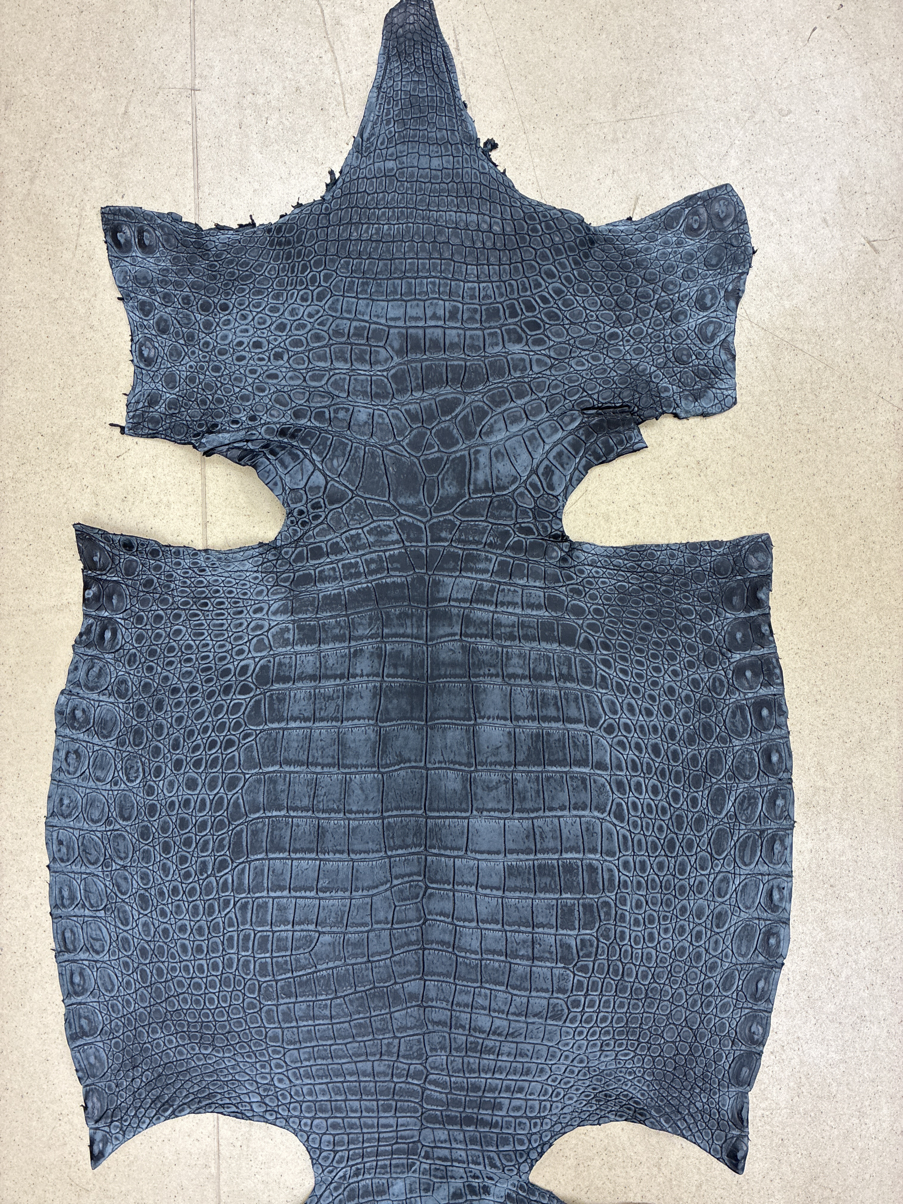 ♪レア商品♪ クロコダイル ワニ革 ブラック×ヌバック_C73