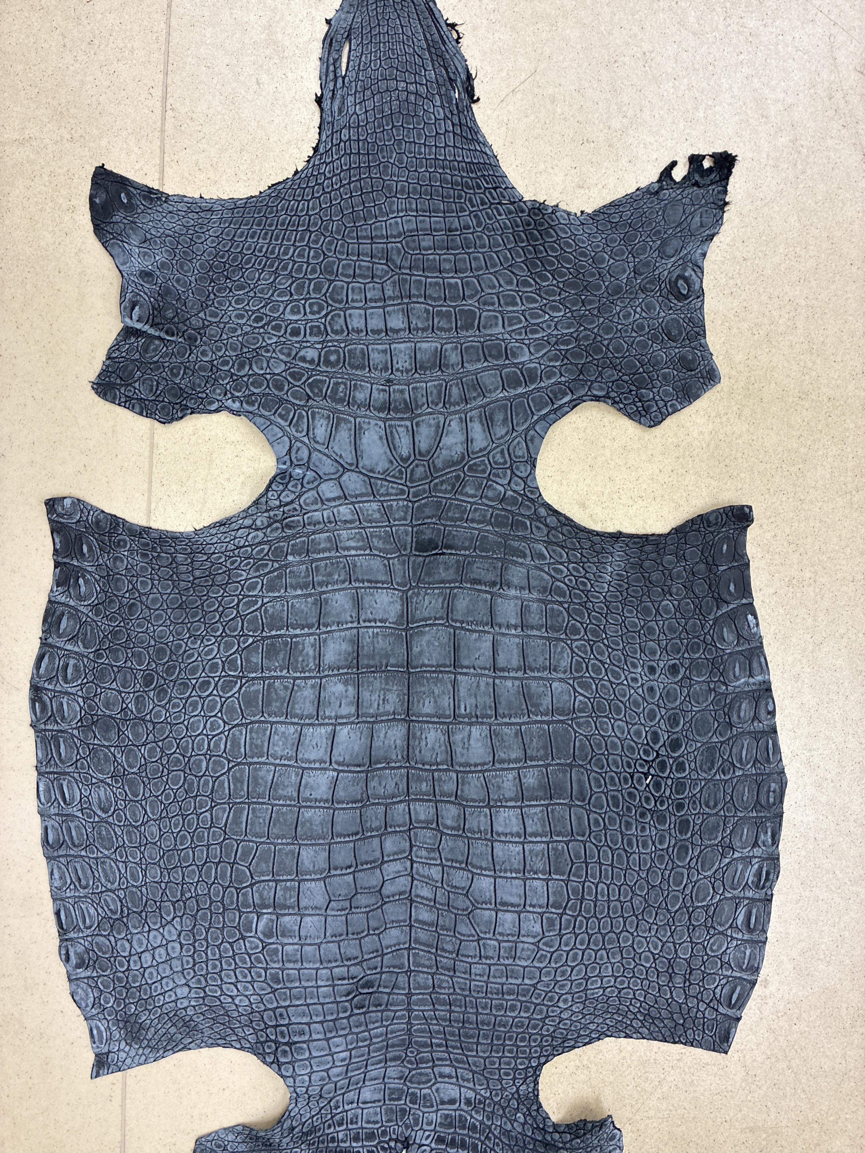 ♪レア商品♪ クロコダイル ワニ革 ブラック×ヌバック_C75