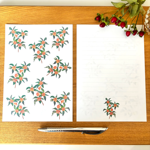 香る金木犀のレターセット 3枚目の画像