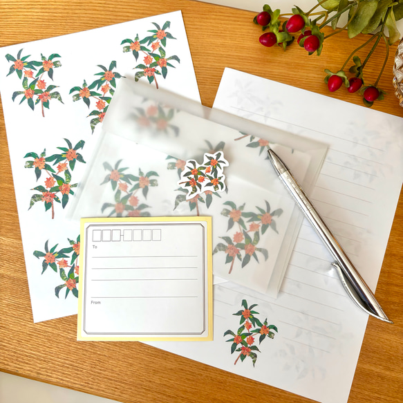 香る金木犀のレターセット 1枚目の画像