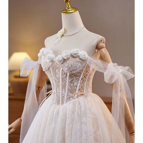 結婚式 二次会 ドレス【4/30-5/5発送できません】 niana（ニアナ） ドレス プリーツ×レース 7分袖結婚式ワンピースドレス