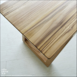 チーク無垢材 ベンチDiag/120 長椅子 ダイニングベンチ 椅子 イス 無垢材ベンチ ナチュラル 世界三大銘木 8枚目の画像