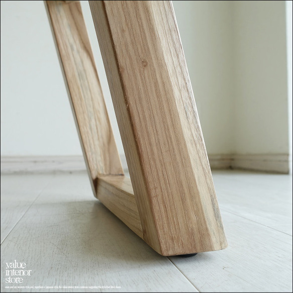 チーク無垢材 ベンチDiag/120 長椅子 ダイニングベンチ 椅子 イス 無垢材ベンチ ナチュラル 世界三大銘木 6枚目の画像