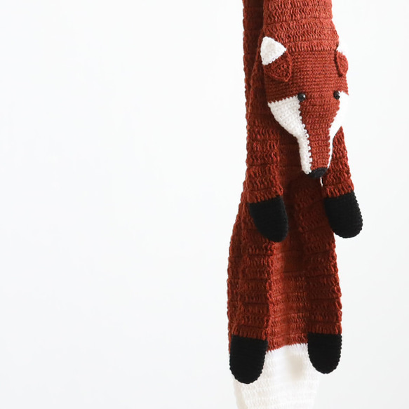 新色　冬支度　寒がりなキツネ　KITSUNE　アニマル　マフラー　ロング巻き　ストール　E70G 8枚目の画像