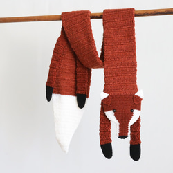 新色　冬支度　寒がりなキツネ　KITSUNE　アニマル　マフラー　ロング巻き　ストール　E70G 9枚目の画像