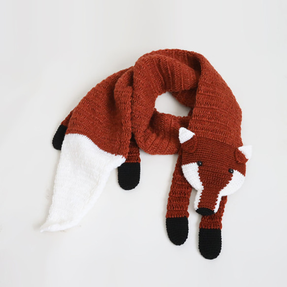 新色　冬支度　寒がりなキツネ　KITSUNE　アニマル　マフラー　ロング巻き　ストール　E70G 11枚目の画像