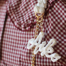 オーダーメイド：キーホルダー】おなまえの絞り出し生クリーム（アルファベットのみ） 14枚目の画像