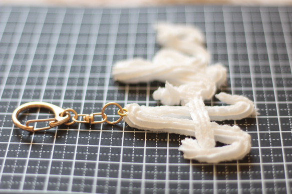 オーダーメイド：キーホルダー】おなまえの絞り出し生クリーム（アルファベットのみ） 16枚目の画像