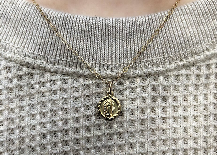 【14kgf】ネックレス（マリア像mini coin40cm)