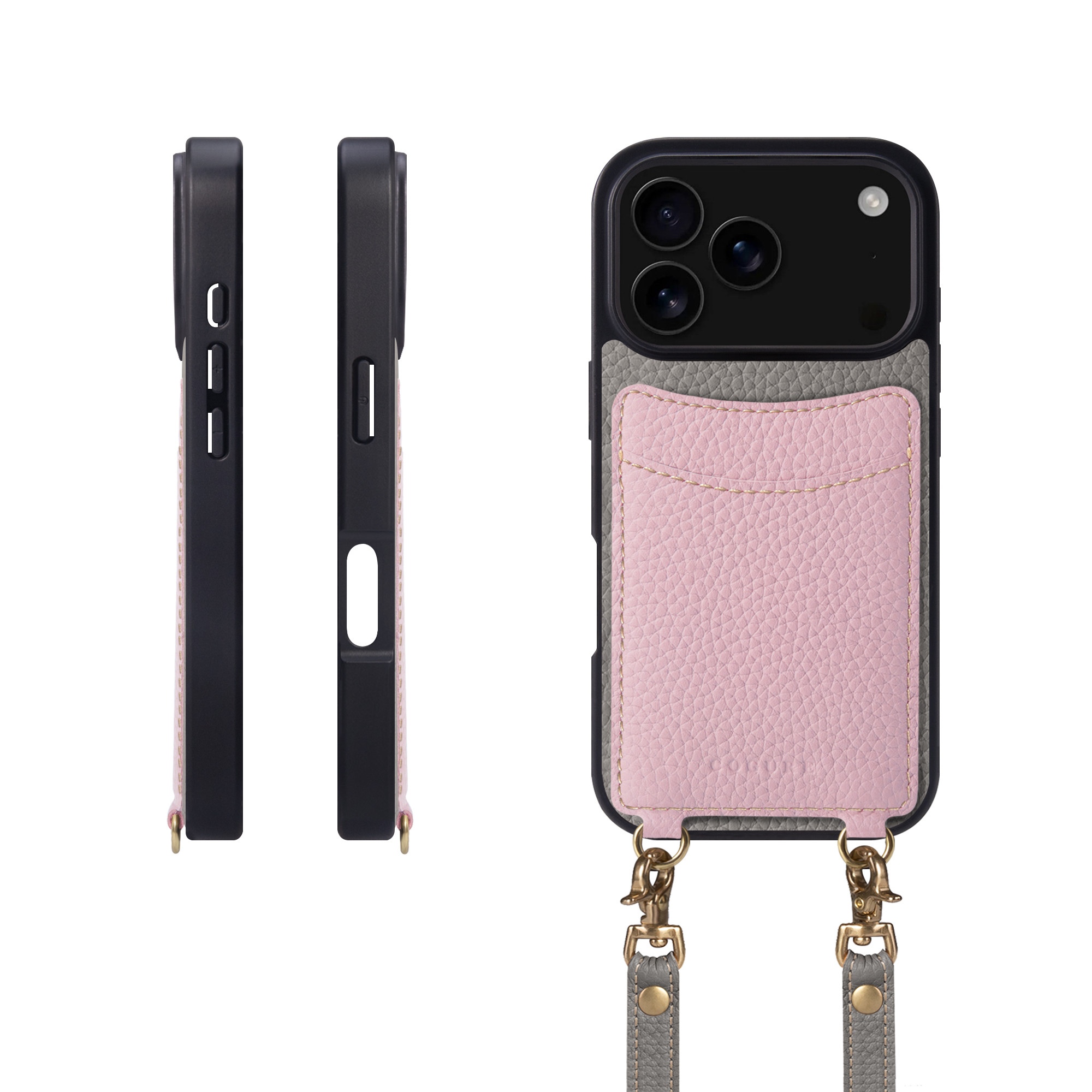 iPhone 17 Pro ケース 本革 カード収納ポケット ショルダー付き 7色 COPGCS