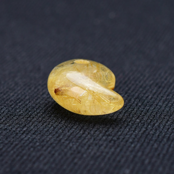 【チャンスを呼び込む金針のたすき掛け☆】人気 勾玉 ゴールド ルチル クォーツ 一点物【KMr66】自分らしく 京海堂 9枚目の画像