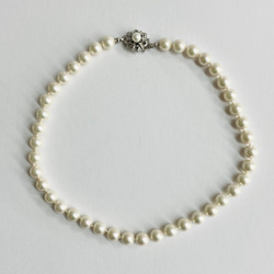 貝パールオールノットネックレスセットS/イヤリング又はピアス/エクリュピンク/専用ケース付/made in japan 3枚目の画像