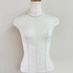 貝パールオールノットネックレスセットS/イヤリング又はピアス/エクリュピンク/専用ケース付/made in japan 8枚目の画像