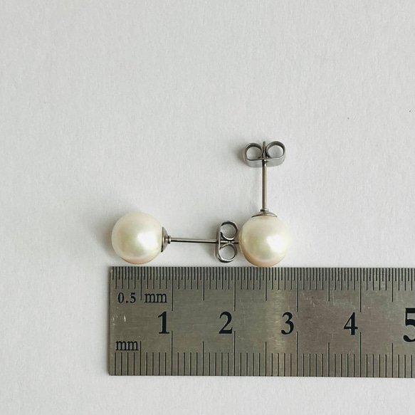 貝パールオールノットネックレスセットS/イヤリング又はピアス/エクリュピンク/専用ケース付/made in japan 12枚目の画像