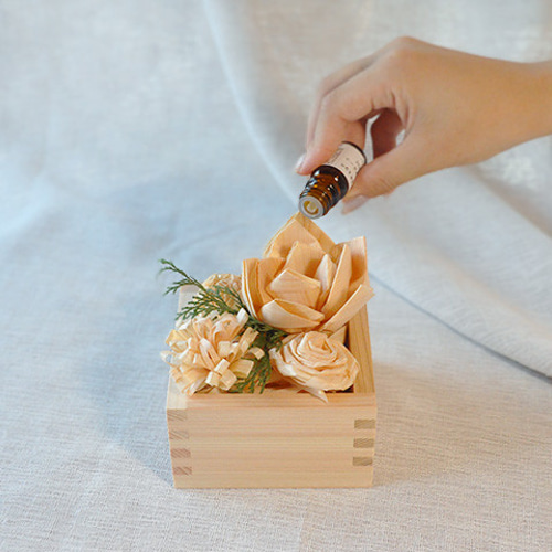 かんなくずのお花【Masu Flower】フラワーボックス アートフラワー 枡