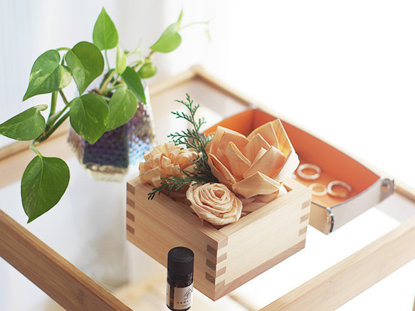 かんなくずのお花【Masu Flower】フラワーボックス 1枚目の画像