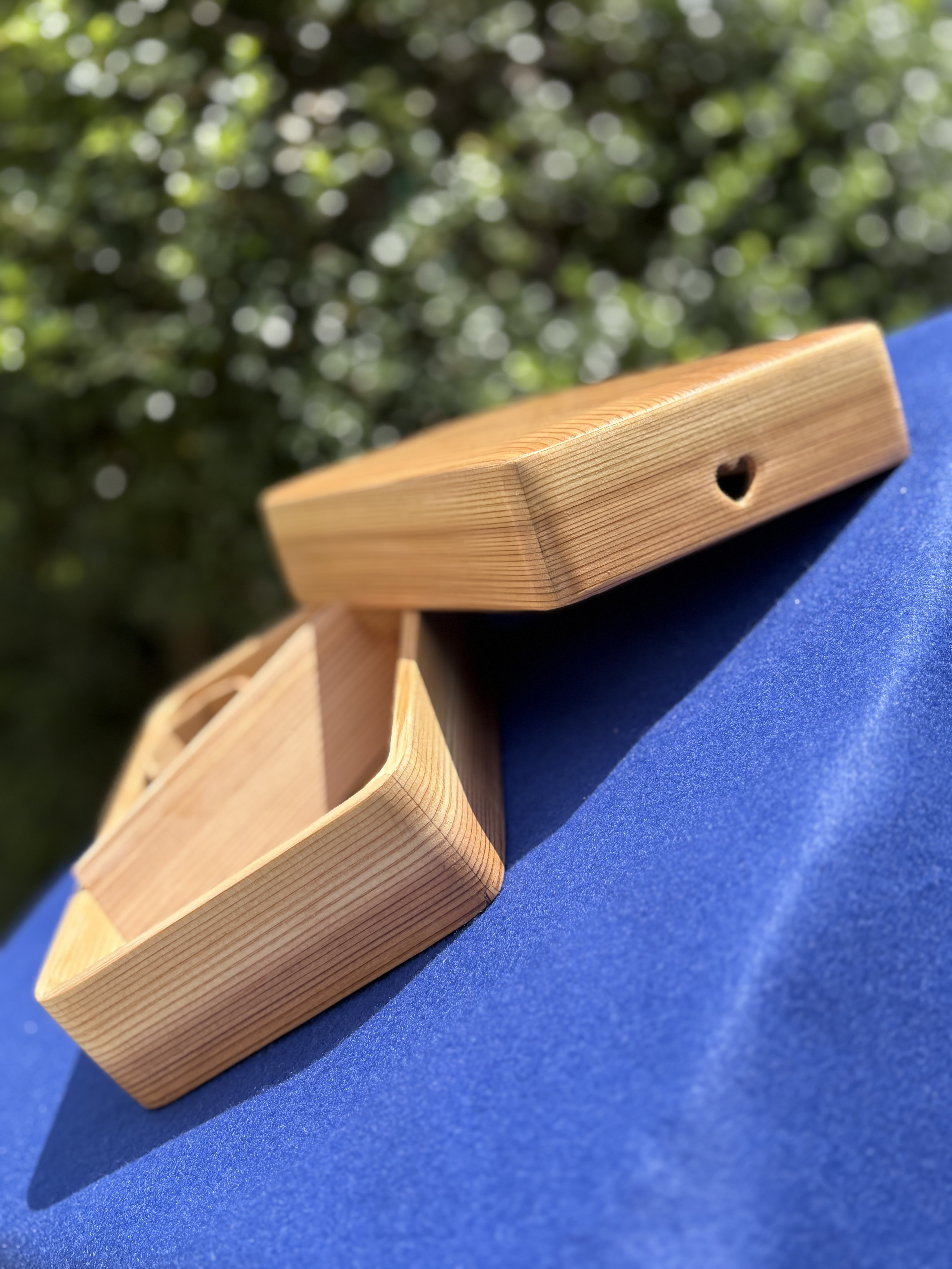 家族に持たせたくなるお弁当箱｜杉のまもり箱〈猪目のハート〉650ml／八角カップ付き｜旦那さん・息子さんにも