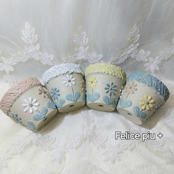 リメイク鉢 リメ鉢 2.5号鉢4点セット 多肉植物 植木鉢 多肉植物 Felice