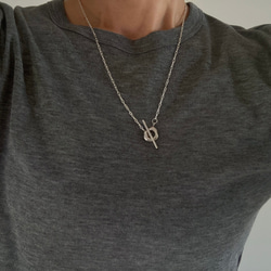 small type melt silver motif necklace シルバーサークルモチーフネックレス 13枚目の画像