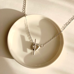 small type melt silver motif necklace シルバーサークルモチーフネックレス 9枚目の画像