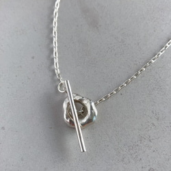 small type melt silver motif necklace シルバーサークルモチーフネックレス 7枚目の画像