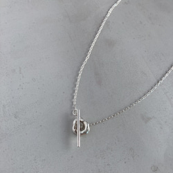 small type melt silver motif necklace シルバーサークルモチーフネックレス 8枚目の画像