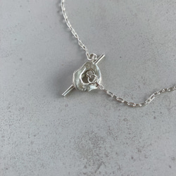 small type melt silver motif necklace シルバーサークルモチーフネックレス 5枚目の画像