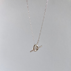 small type melt silver motif necklace シルバーサークルモチーフネックレス 10枚目の画像