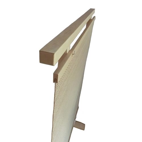 間仕切り パーテーション #衝立 ドット柄編み 天然竹 メープル無垢材