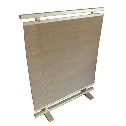 間仕切り パーテーション #衝立 ドット柄編み 天然竹 メープル無垢材