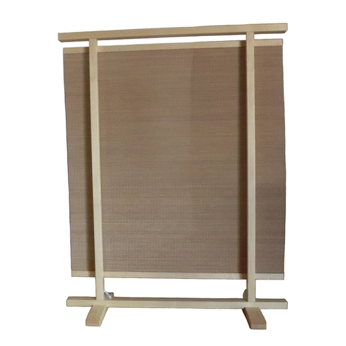 間仕切り パーテーション #衝立 ドット柄編み 天然竹 メープル無垢材 木地色 間仕切り パーテーション #衝立 ドット柄編み 天然竹 メープル