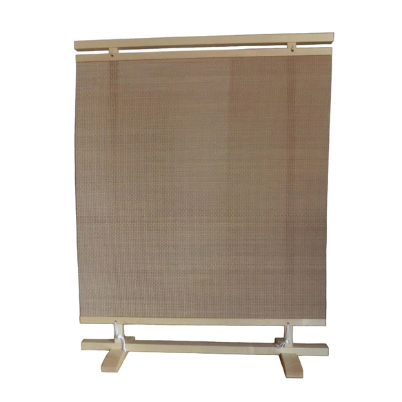 間仕切り パーテーション #衝立 ドット柄編み 天然竹 メープル無垢材 木地色 間仕切り パーテーション #衝立 ドット柄編み 天然竹 メープル無垢材