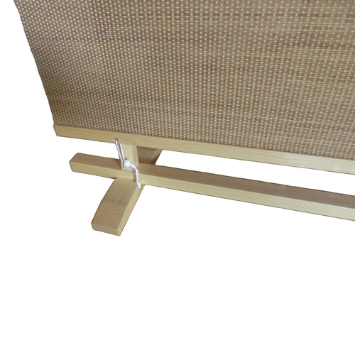 間仕切り パーテーション #衝立 ドット柄編み 天然竹 メープル無垢材