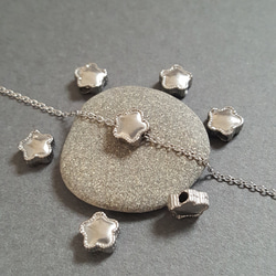 [1pcs] オール ステンレス ぷっくり スター 星 ビーズ チャーム サージカルステンレス 金属アレルギー対応 7枚目の画像