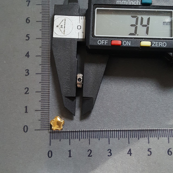 [1pcs] オール ステンレス ぷっくり スター 星 ビーズ チャーム サージカルステンレス 金属アレルギー対応 9枚目の画像