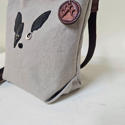 　ミニトート 鞄工房が作る　小さいながらも帆布と本革使いの本格派　フレンチブルドック 11枚目の画像