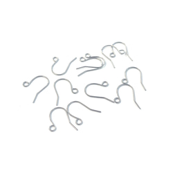 ese163【30個入り】線径約0.5mm 全長約13mm 開閉式カン付き ピアス金具 サージカルステンレス 316L 2枚目の画像